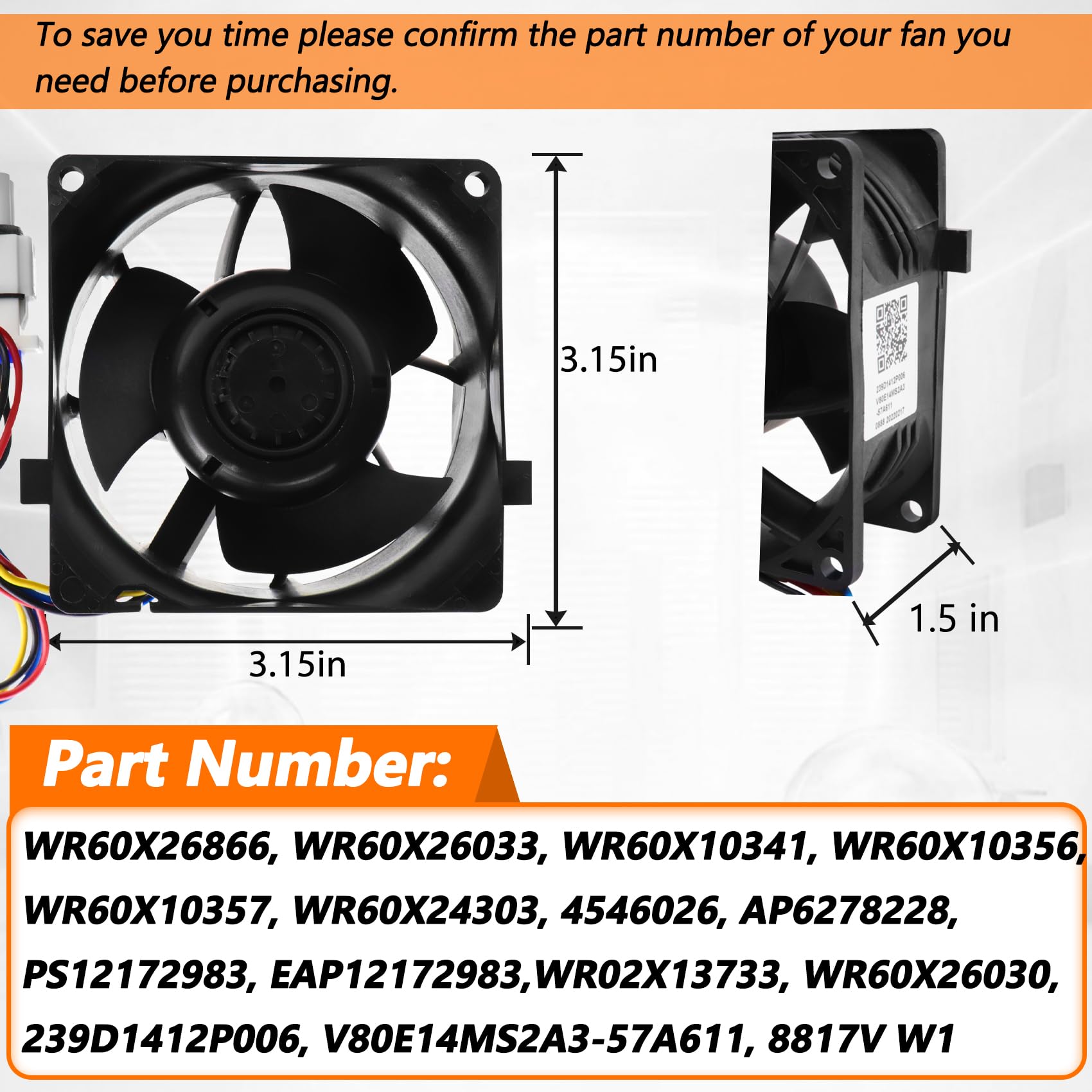 GE refrigerator repair with WR60X26866 motor replacement for improved cooling.