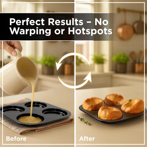 Wrenbury large Yorkshire pudding pan—dishwasher and oven safe for easy cleanup.
