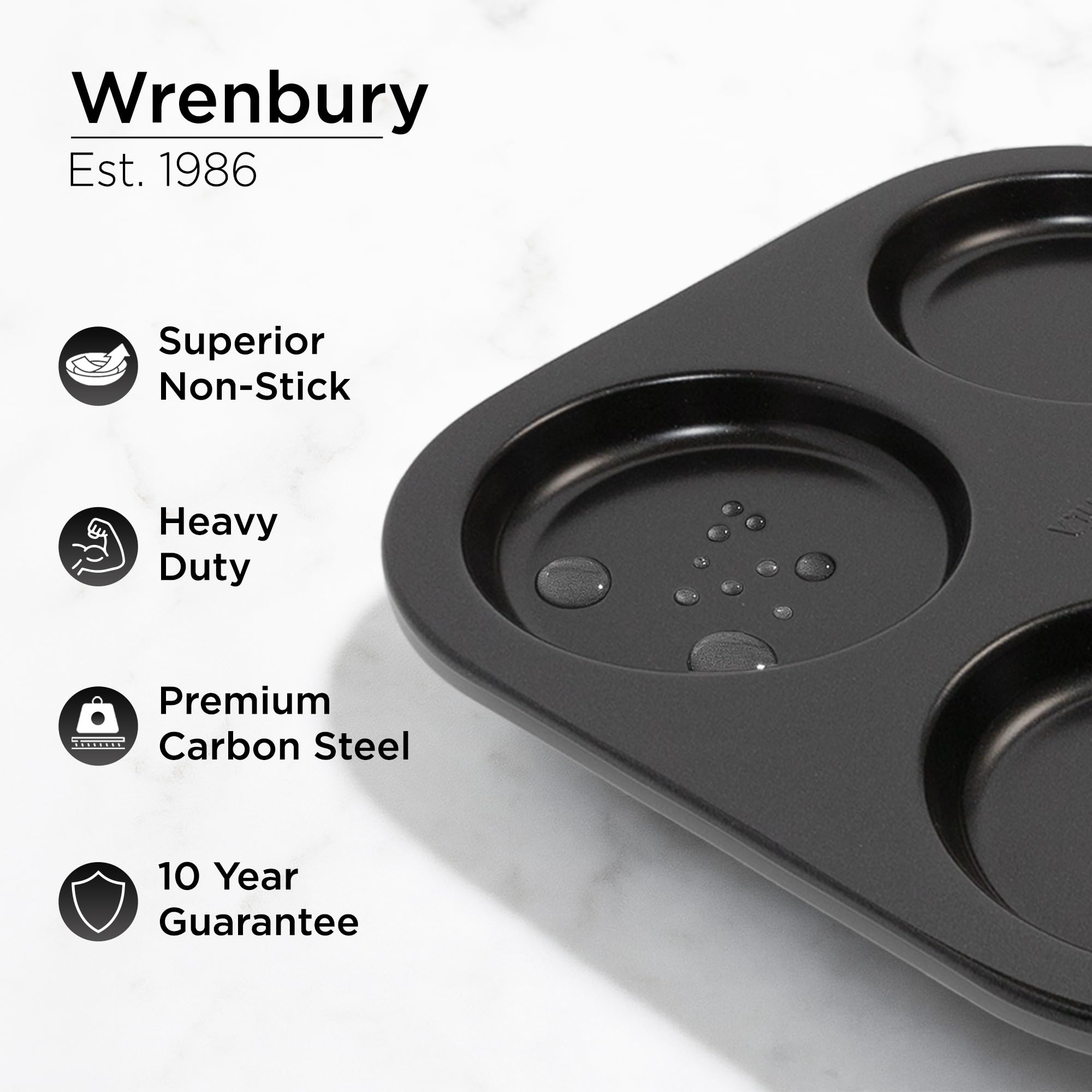 Wrenbury large Yorkshire pudding pan—muffin-top design for large muffins or tops.