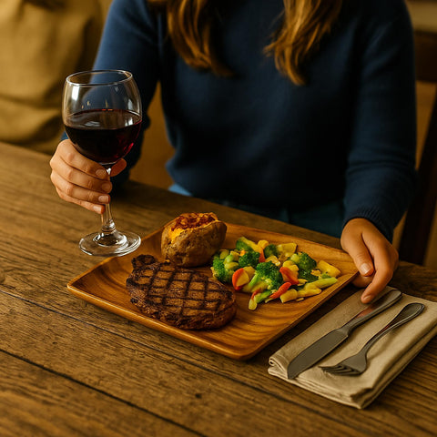 WRIGHTMART hand-crafted wooden plate edge detail emphasizing quality