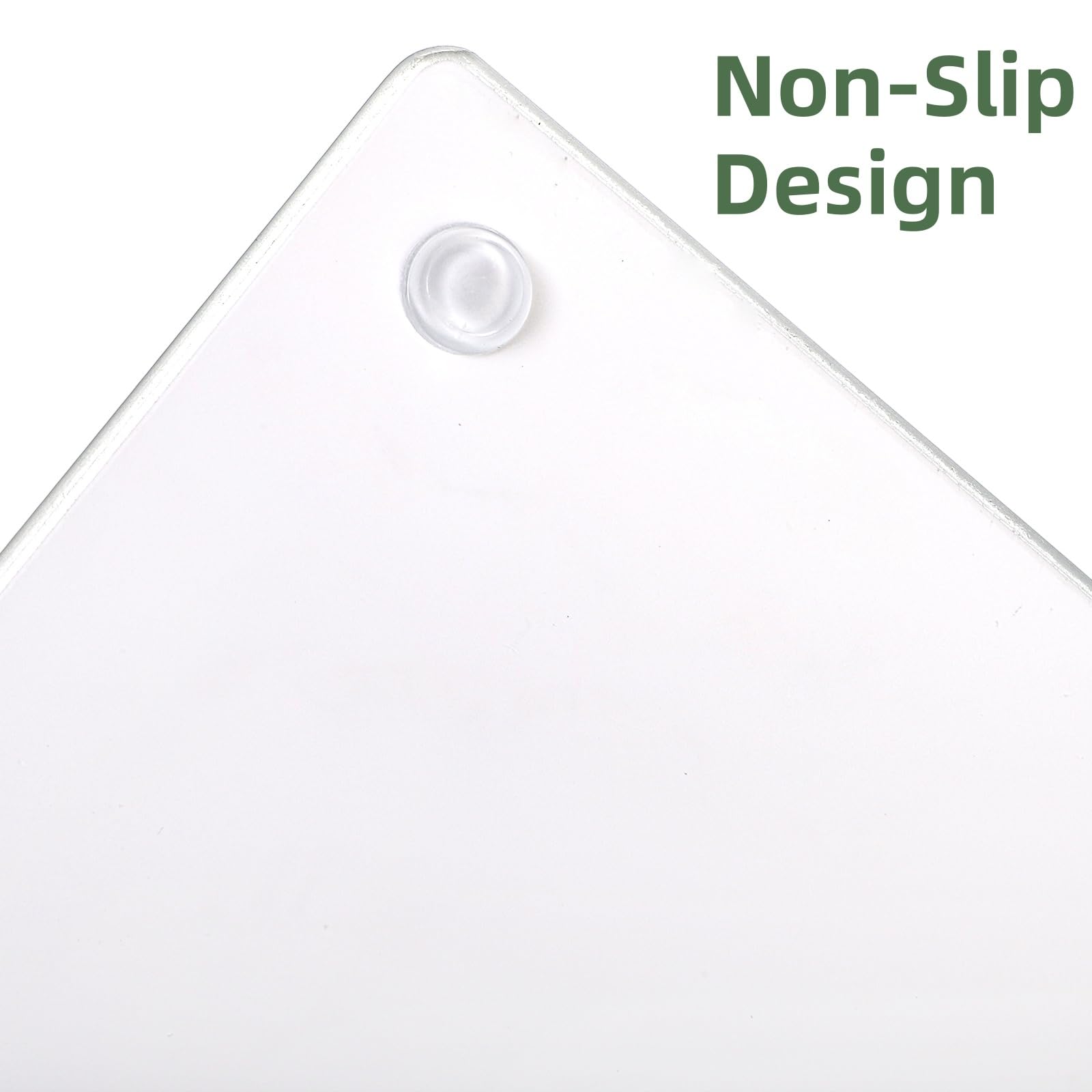WRINGKIT edge-polished glass cutting board highlighting a sleek countertop-safe surface.