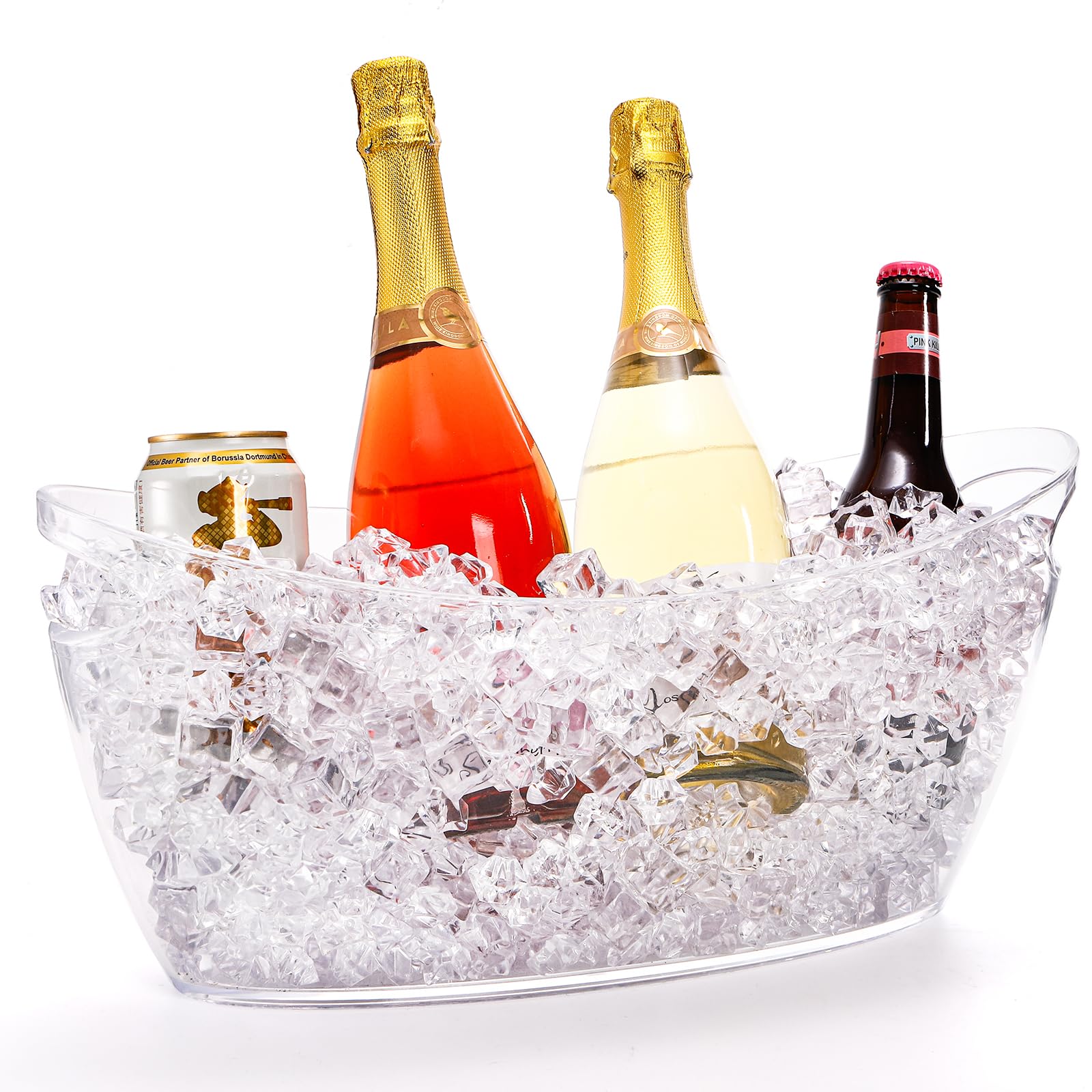 WRINGKIT clear acrylic ice bucket with handle for party use