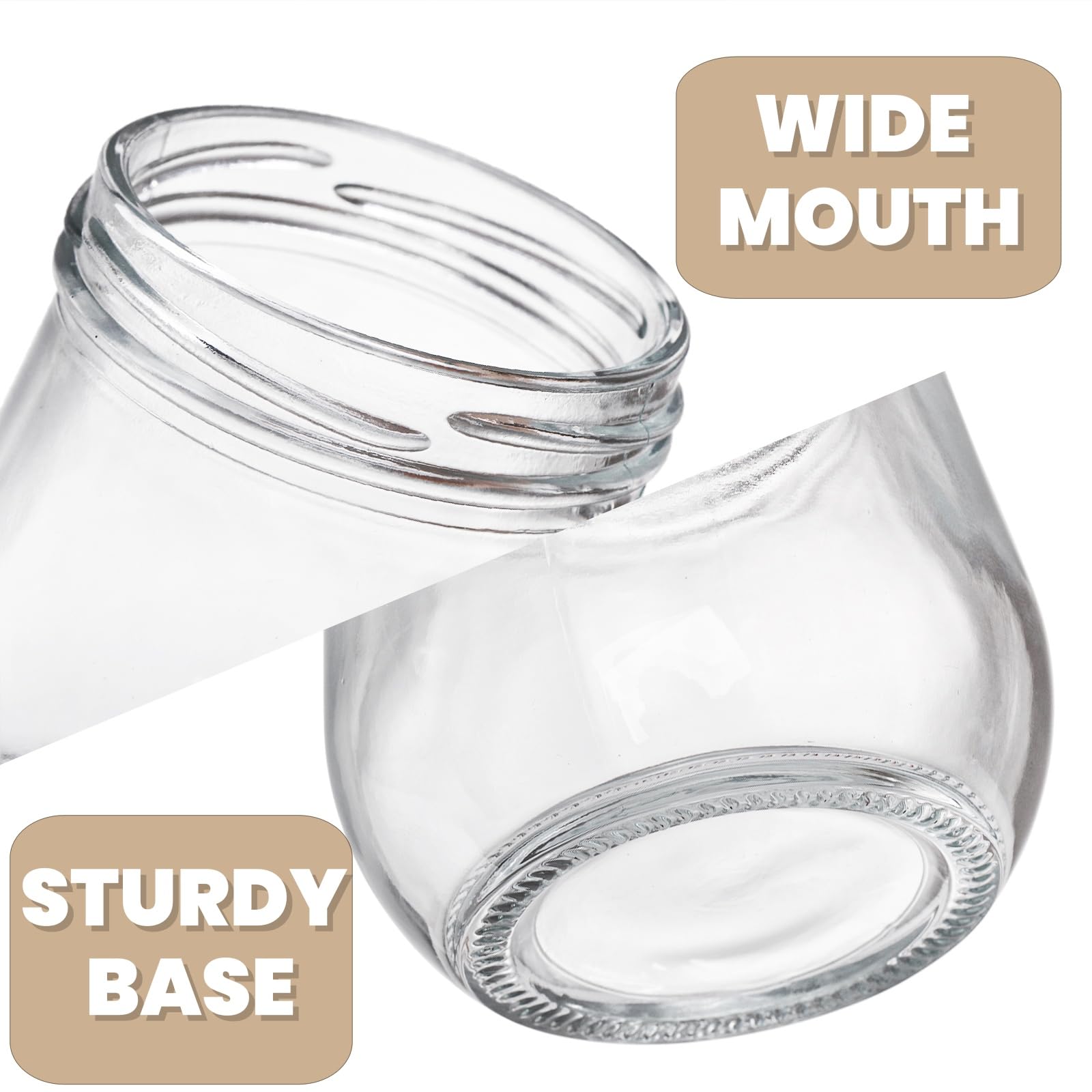 WRINGKIT versatile 6oz jars for honey, spices, or sauces.