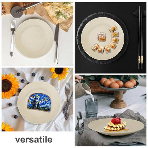Wrova beige color complements any tableware for indoor dining.