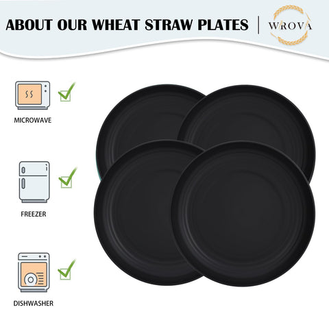 Wrova dishwasher and microwave safe plate for easy cleanup.