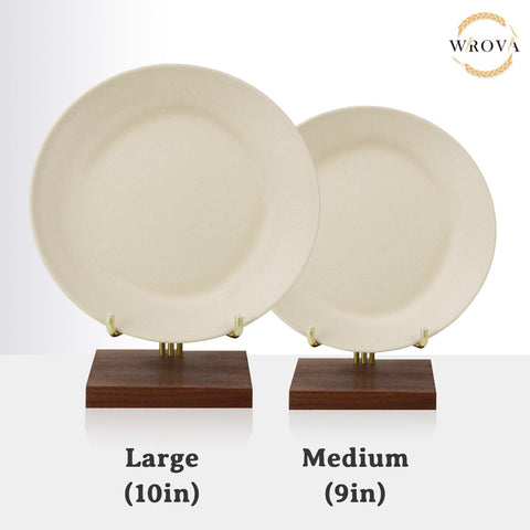 Wrova plate back features decorative pattern for a stylish table setting.