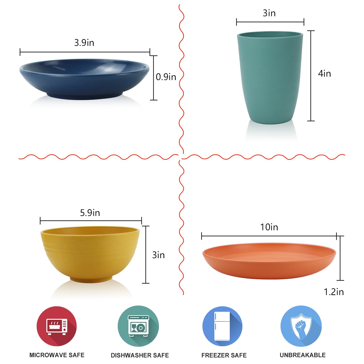 Wrova wheat straw bowls 26oz: sturdy gray-labeled bowls for soups and snacks.