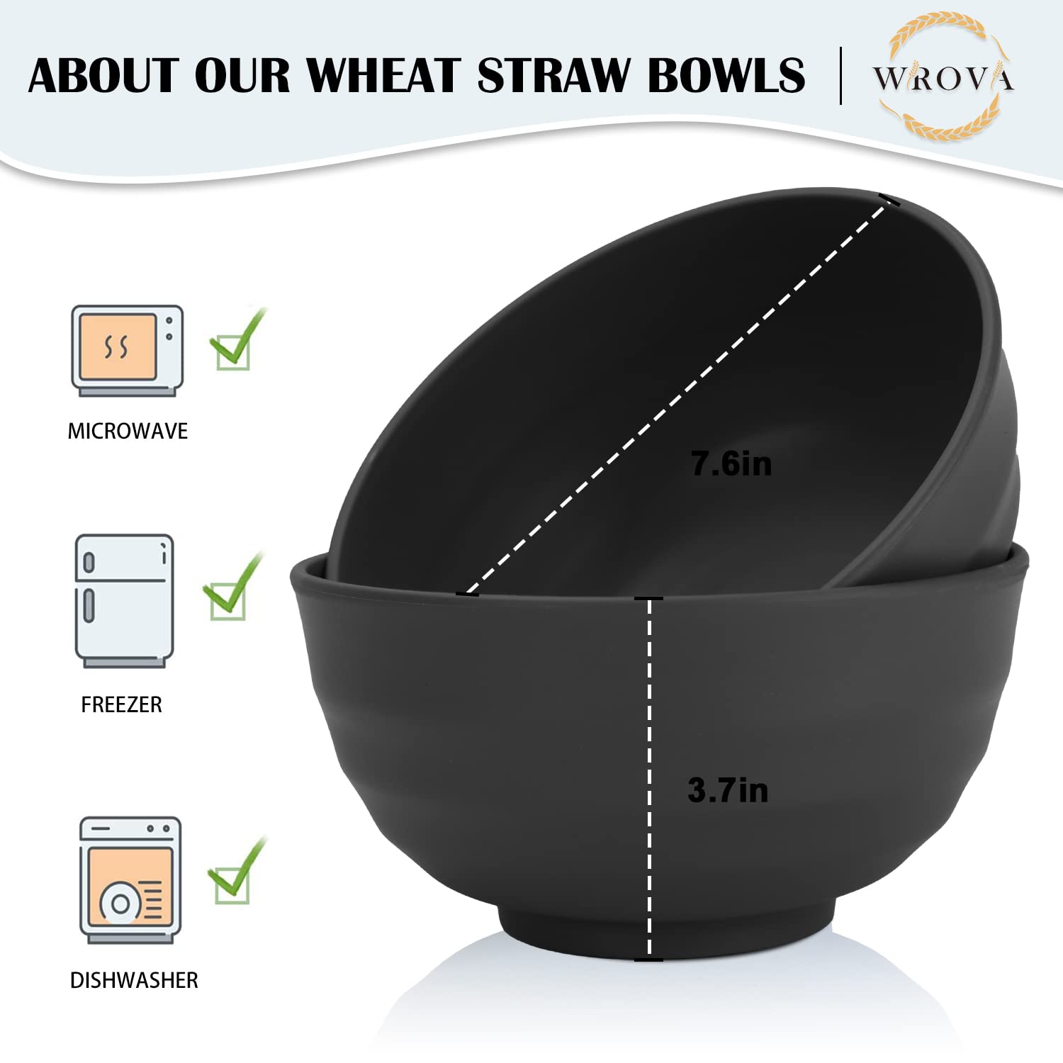 Wrova wheat straw bowls in six colors add color to tableware