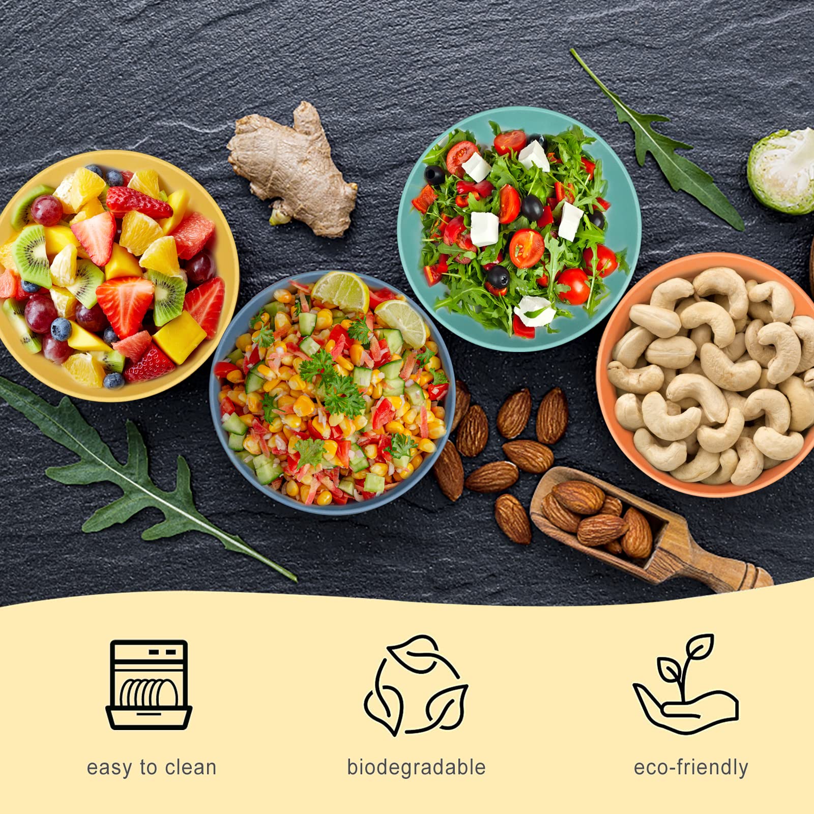 Wrova wheat straw bowls are lightweight yet durable for home or travel