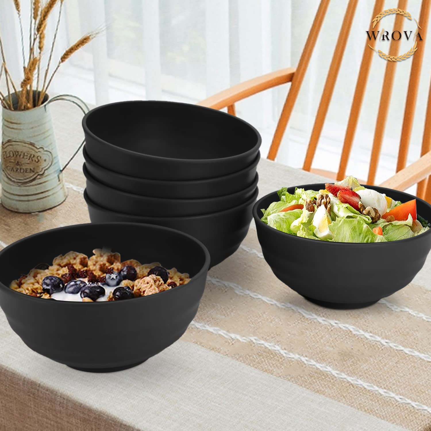 Wrova wheat straw bowls durable and lightweight for travel and home