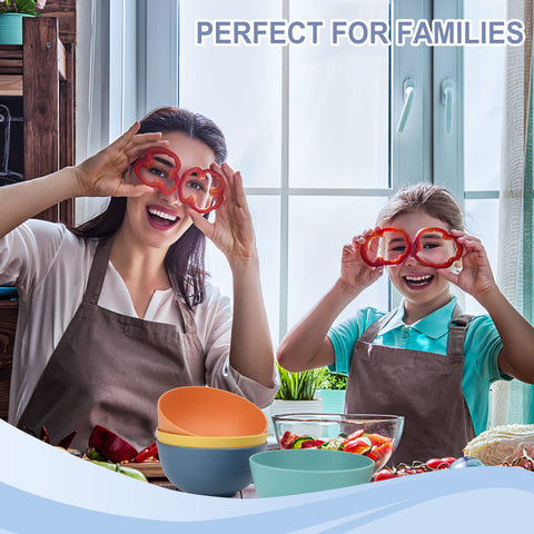 Brightly colored Wrova bowls ideal for camping or picnics, BPA-free and practical
