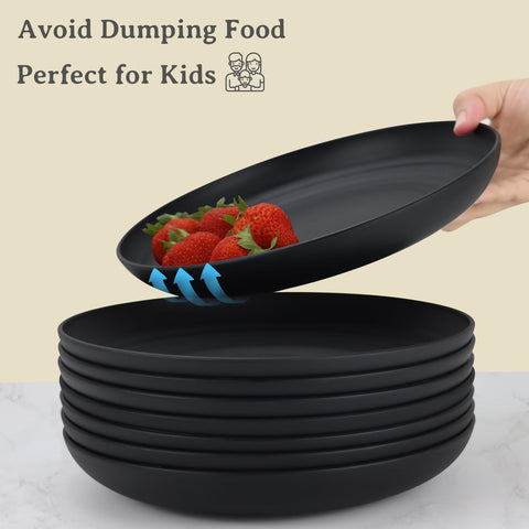 Wrova Wheat Straw Plates freezer-safe for storing leftovers.