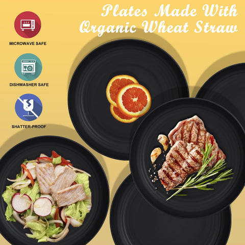 Wrova Wheat Straw Plates ideal for kitchen and camping meals.