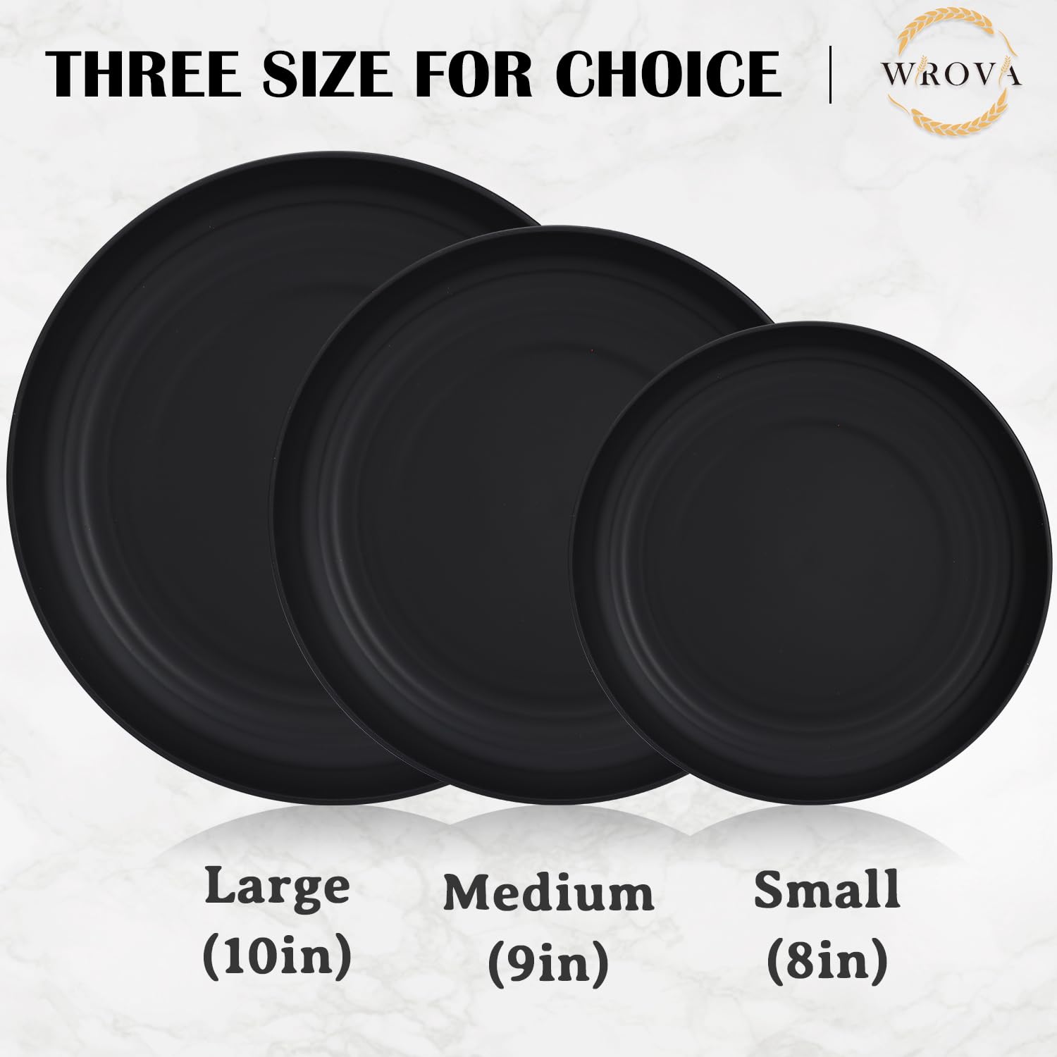 Wrova Wheat Straw Plates dishwasher safe, easy cleanup after meals