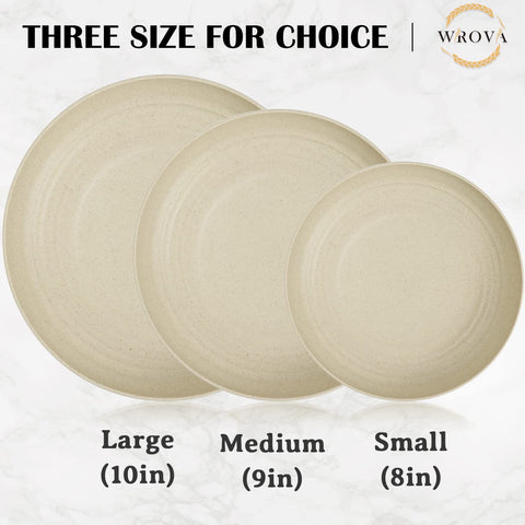 Wrova Wheat Straw Plates durable and kid friendly for dorms and apartments.