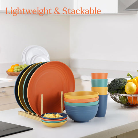 Wrova wheat straw sauce plates: practical space for dips and small sides.