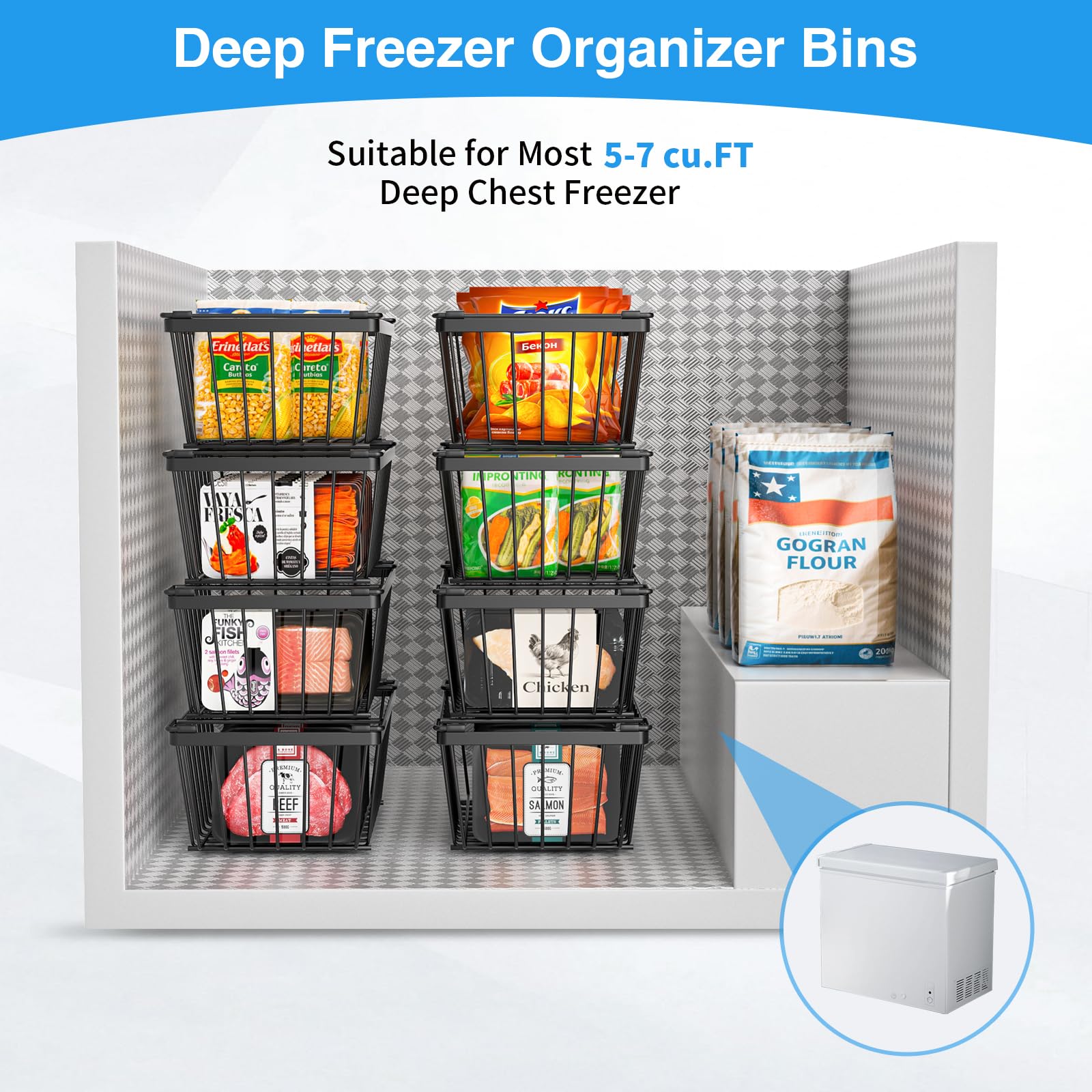 Wrrrlors 5-7cuft compatibility fits many upright freezers