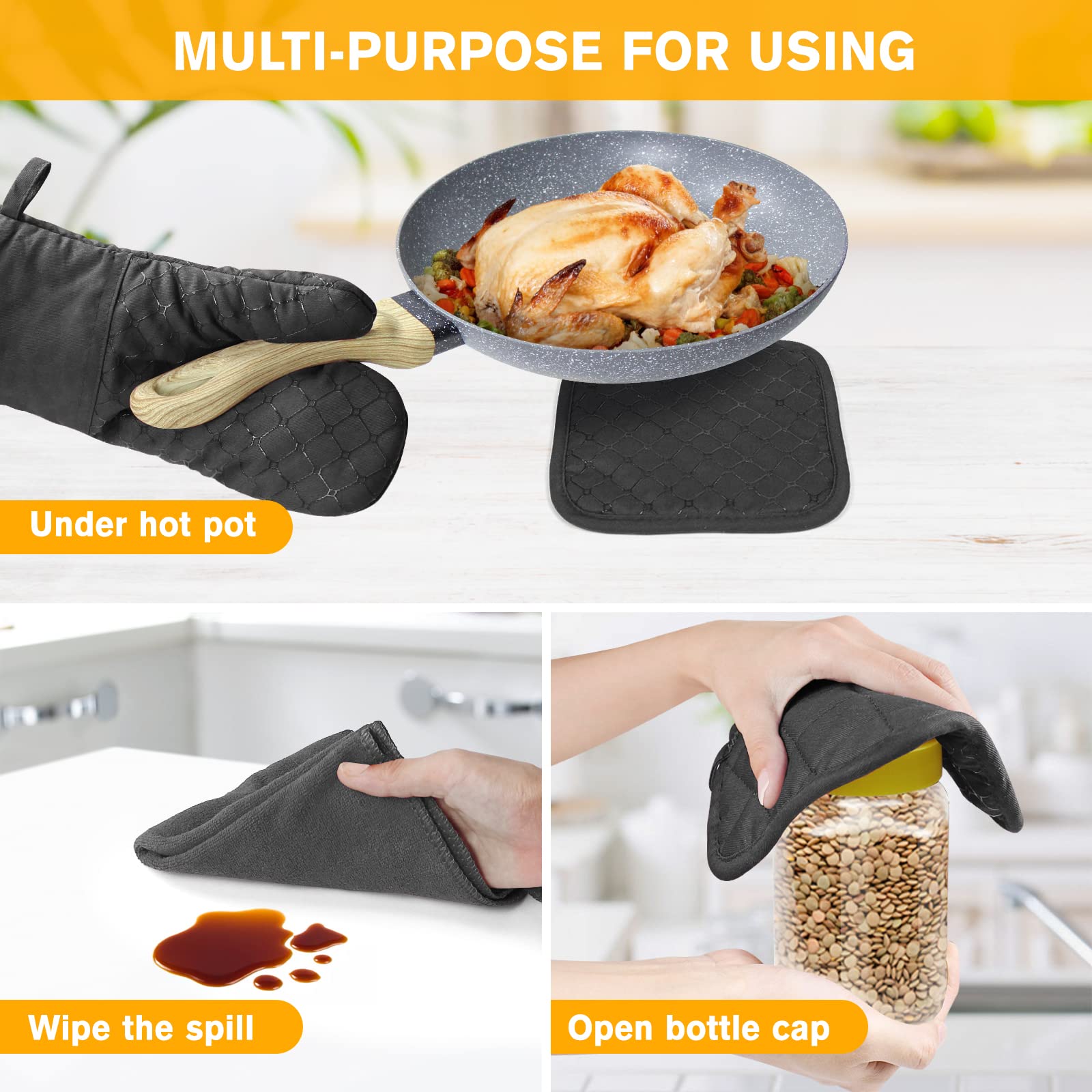 Wsedor hanging loops keep mitts organized and within reach.