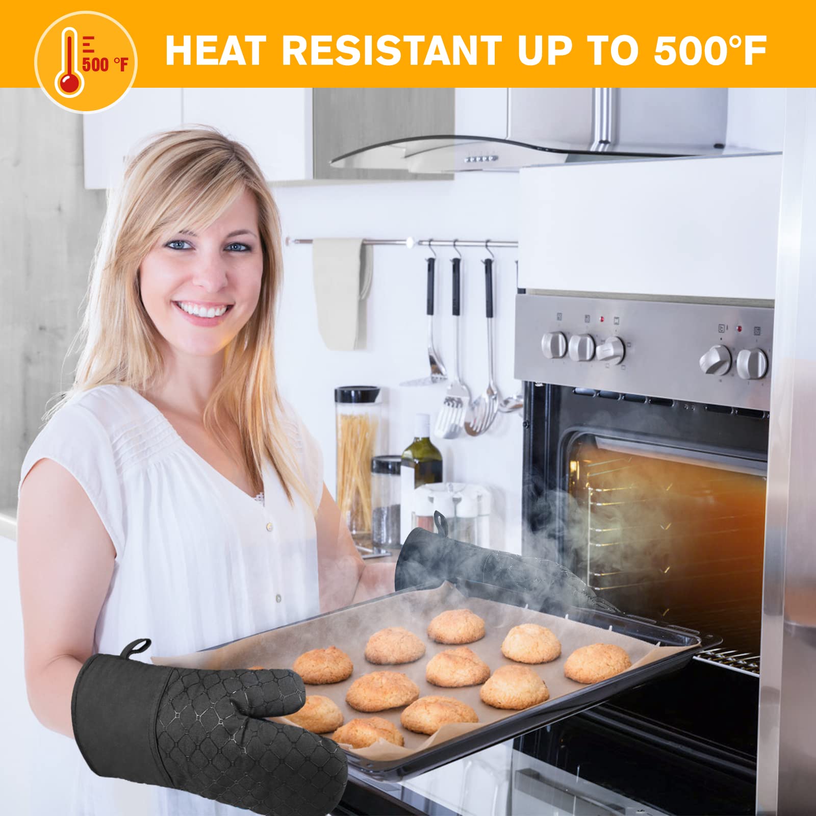 Wsedor pot holders with non-slip silicone grip for secure handling of hot cookware.