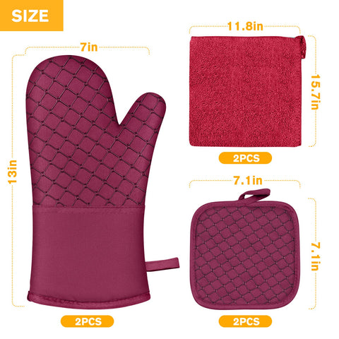 Wsedor red gift-ready kitchen set suitable for bakers.