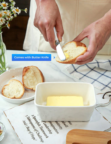 wtisan butter dish double-seal lid for airtight storage