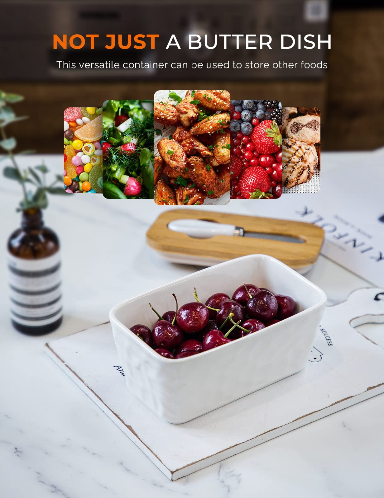 wtisan butter dish integrated knife for effortless spreading and slicing