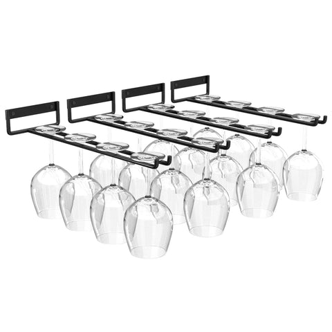 Baowenbei 11-8 inch under-cabinet rack by Wtiujhg, for easy accessible stemware storage.