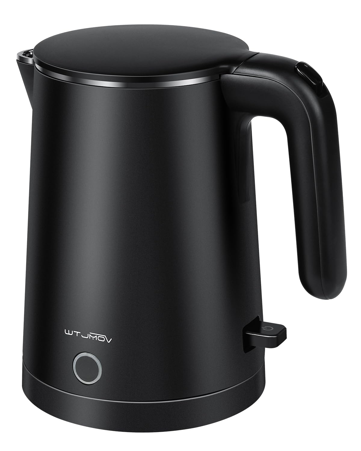 WTJMOV electric kettle compact 1L on counter for quick tea brewing