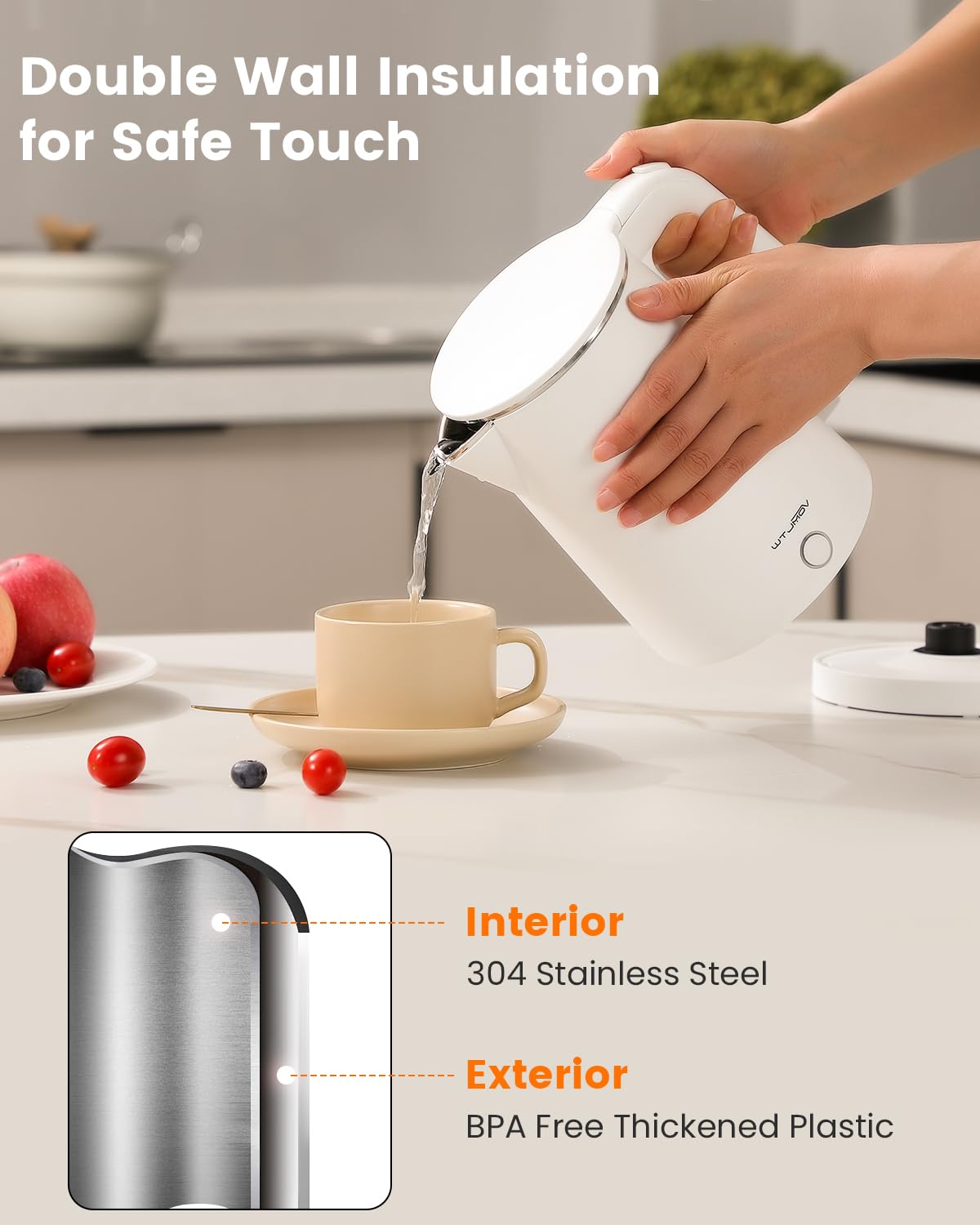 WTJMOV double-wall close-up, cool-touch exterior and safe handling