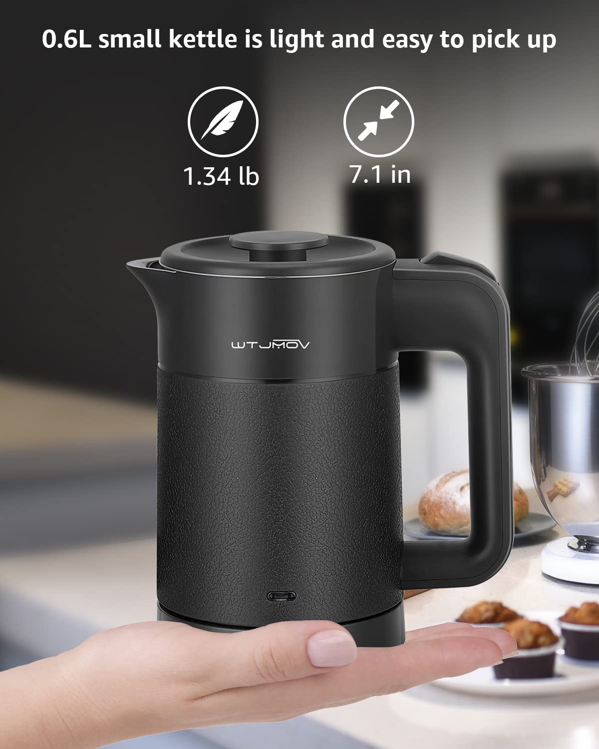 WTJMOV separate lid design facilitates easy filling and cleaning.