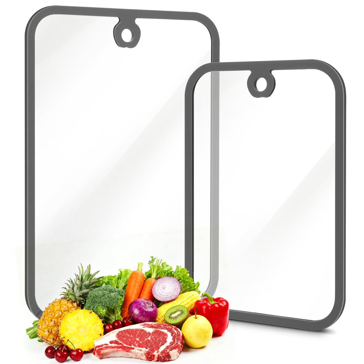 WTXHOP glass cutting board 8x12 for precise chopping and easy cleanup.