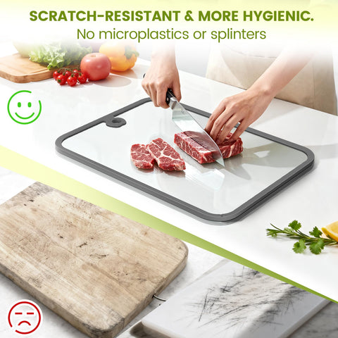 WTXHOP tempered glass surface resists stains and odors.