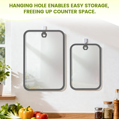 WTXHOP glass board doubles as a stylish counter protector for your kitchen.