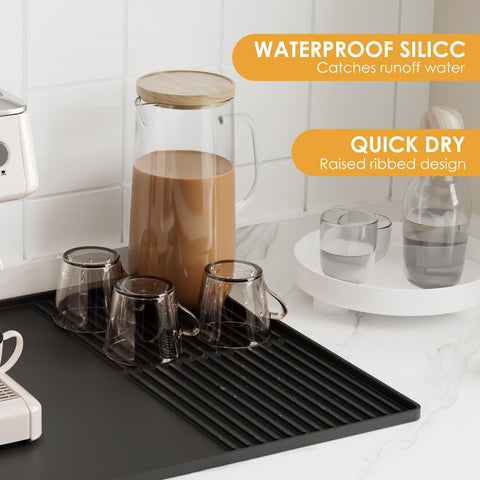 WUDIALIEN silicone coffee mat reduces noise and vibration during operation