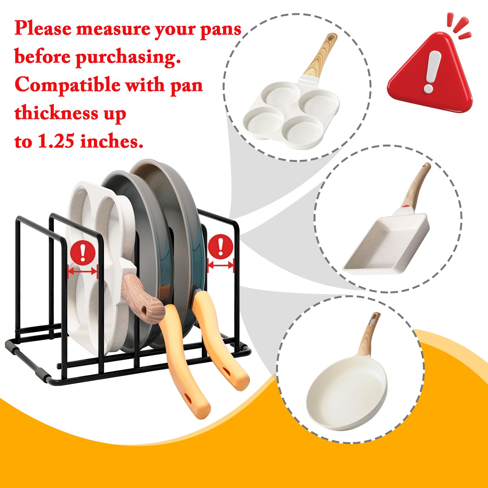 WUGEUSCH 5-slot steel holder close-up highlights durable construction and stable feet