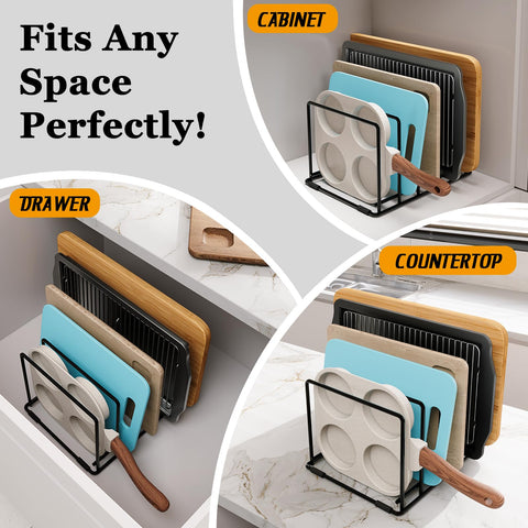 WUGEUSCH anti-slip feet stabilize the rack and protect surfaces.
