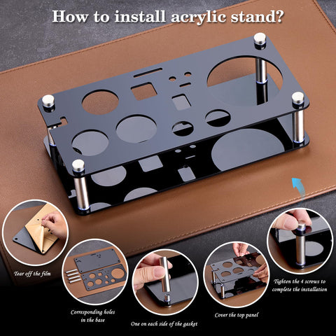 Wukuna acrylic stand neatly displays tools and saves counter space