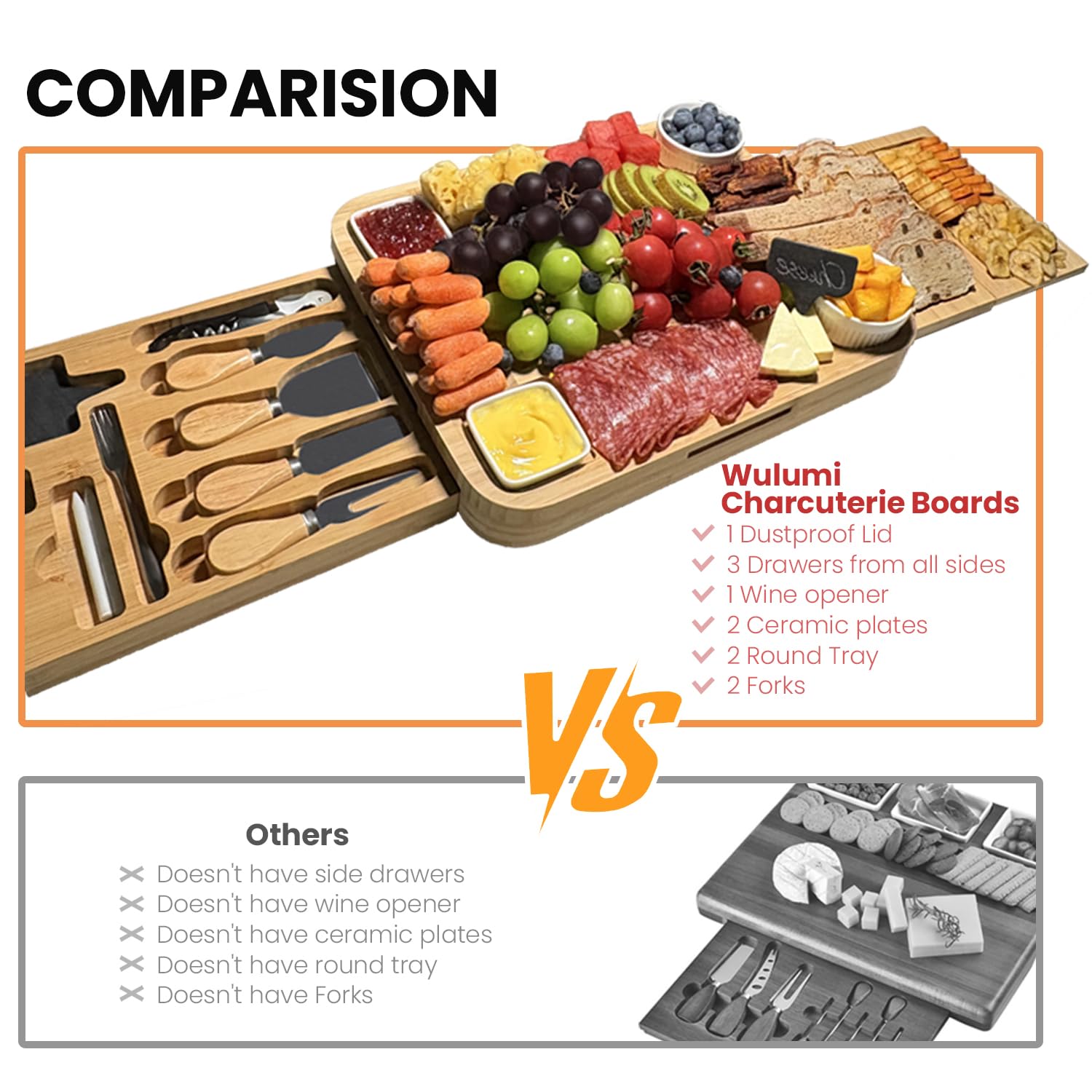 Wulumi complete set includes accessories for elevated serving.