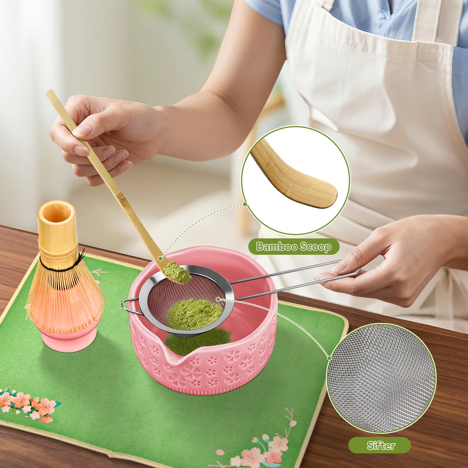 Wurmenin bamboo whisk holder preserves whisk shape and longevity