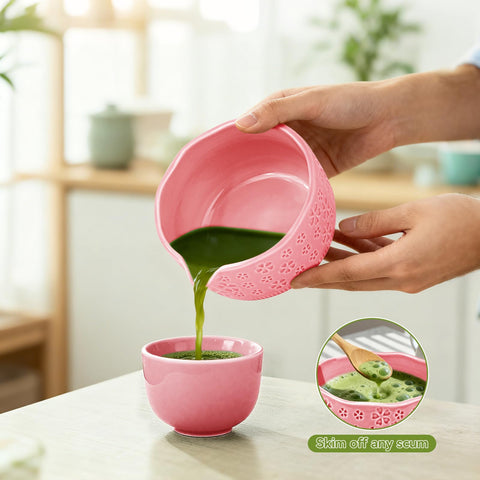 Wurmenin ceramic sifter ensures clump-free powder for silky matcha