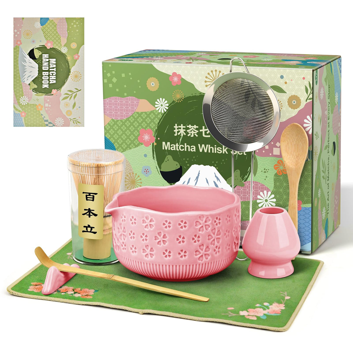 Wurmenin matcha bowl with hand whisk for smooth froth and ceremonial-style sipping