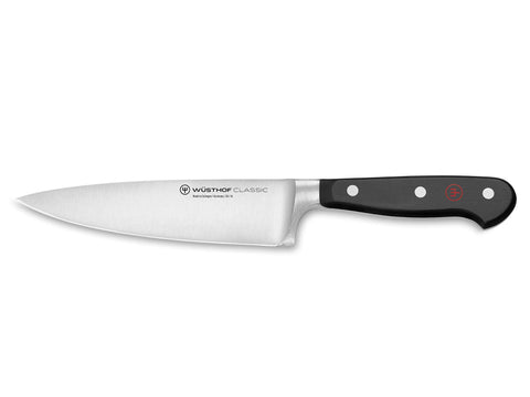 WÜSTHOF Classic 6-Inch Chef's Knife blade for precise chopping.