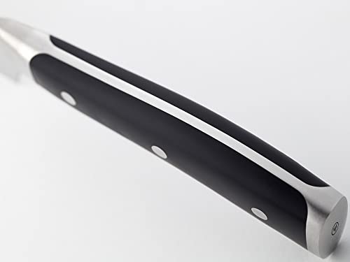WÜSTHOF Classic IKON 6-Inch Chef's Knife ergonomic handle close-up for comfortable prep.