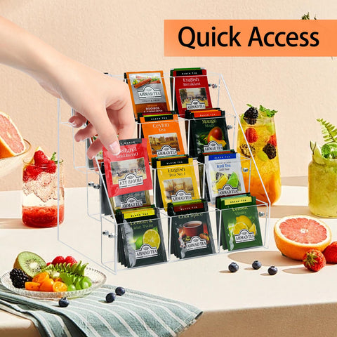 Wuudy office breakroom tea organizer for workspaces.