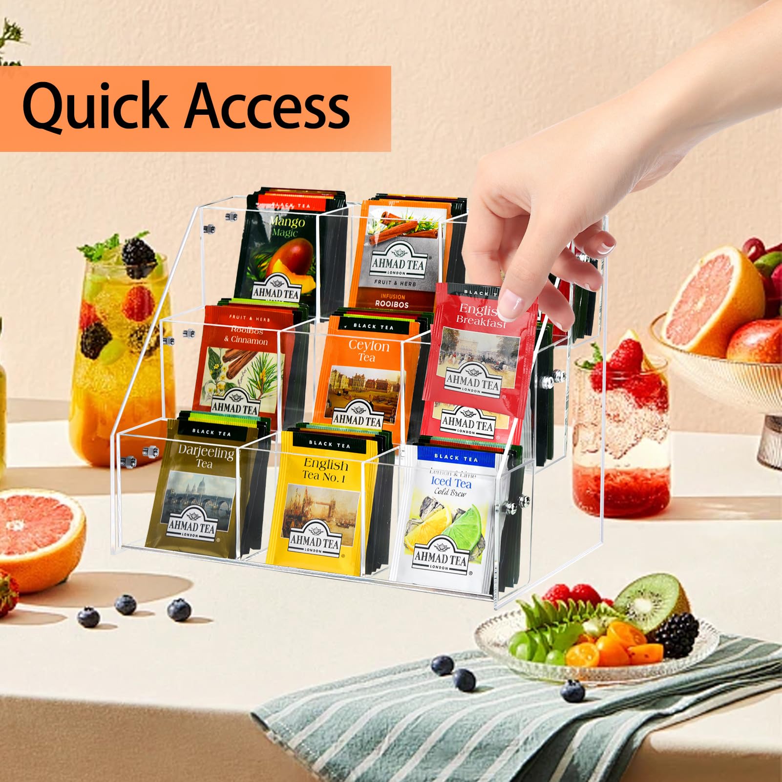 Wuudy tea bag organizer shown as a gift-ready home decor and storage solution