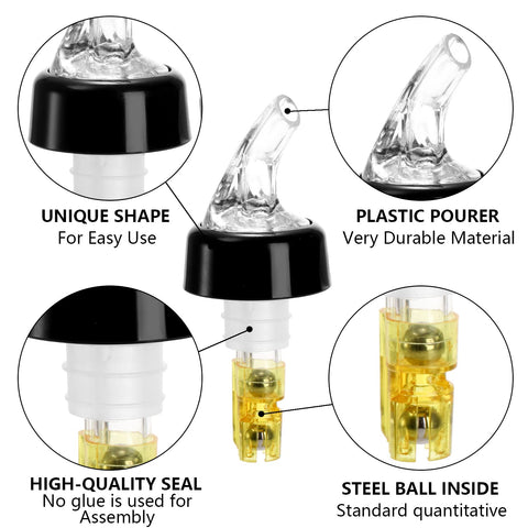 WUWEOT 1.5 oz pourer close-up shows precise measurement.