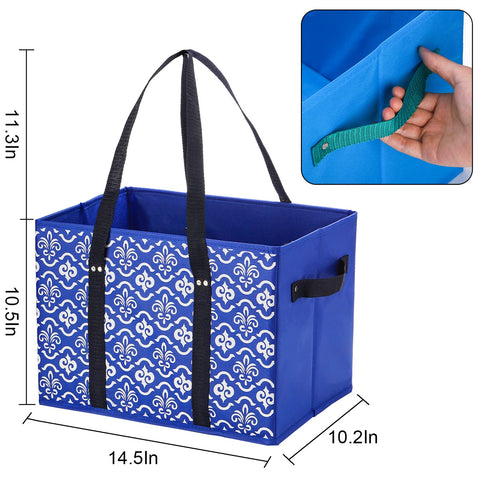 WUWEOT large tote bag showing length, width, and height dimensions