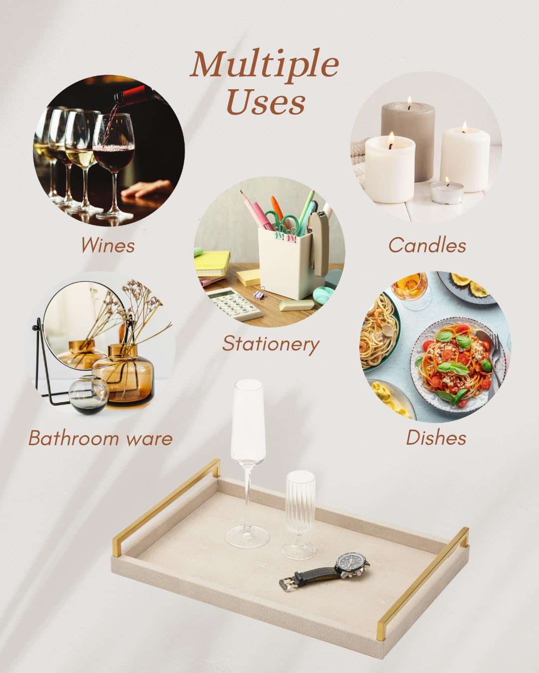 WV Ivory Shagreen Tray surface protection for furniture