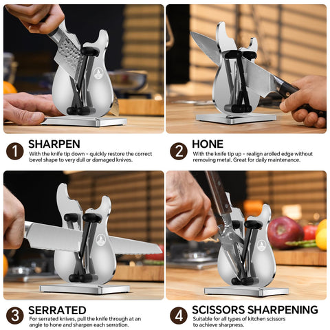 WWN non-slip base keeps the sharpener stable during use