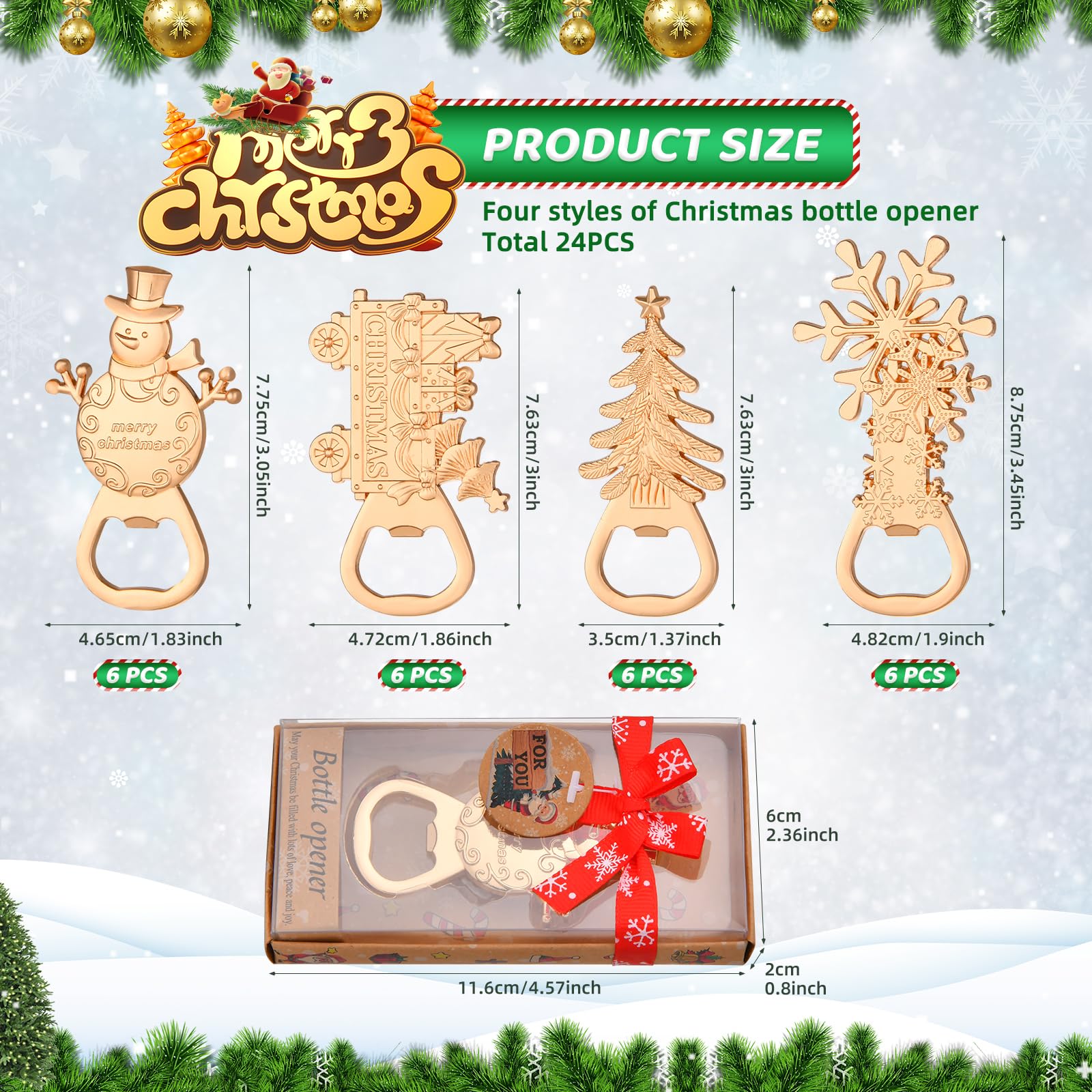 wxfdac snowman bottle opener in gift box, ideal party favors for festive gatherings.